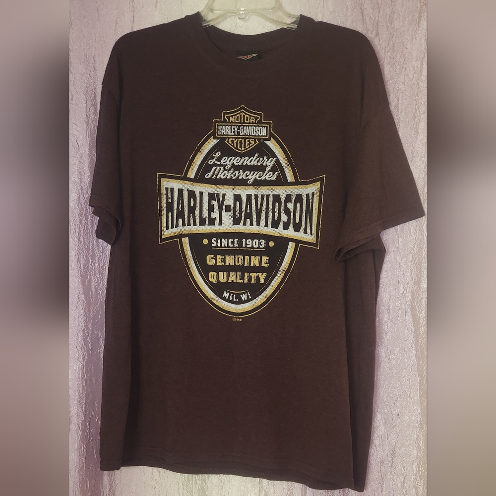 Harley Davidson Brown Tee XL